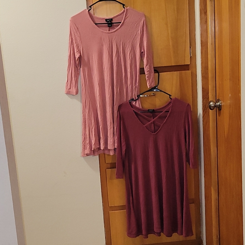 Two pink dresses